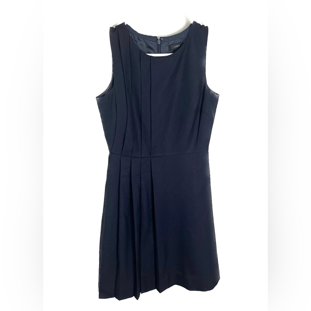 J.Crew Navy pleated Midi Sleeveless Dress Size 00P